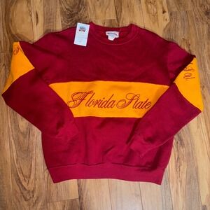 Nutmeg Mills Florida State Sweatshirt Mens XL Red Excellent Vintage Colorblock